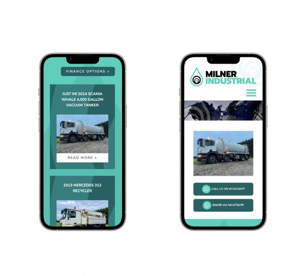 Milner Industrial Mobile Website