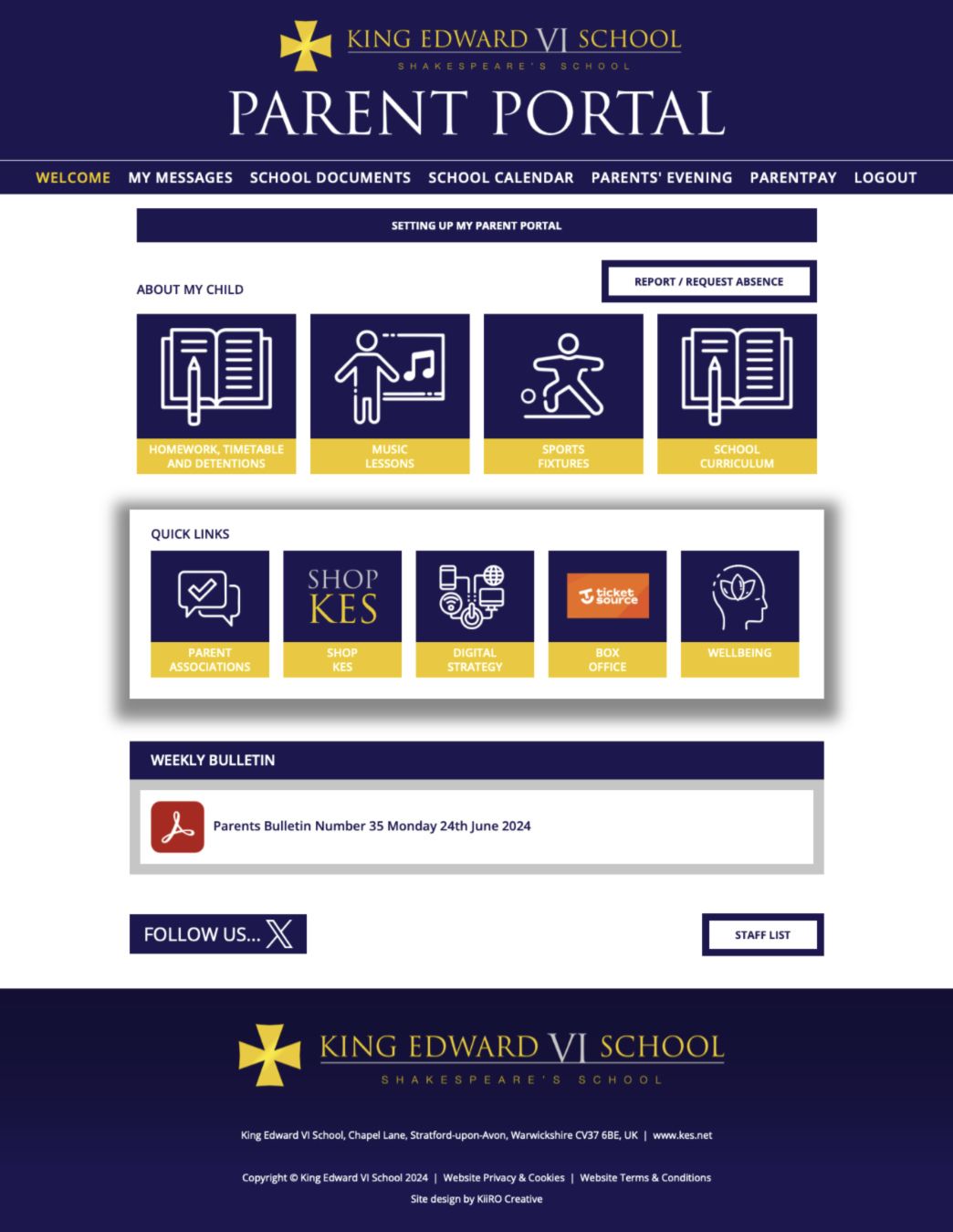 King Edward VI School - Parent Portal